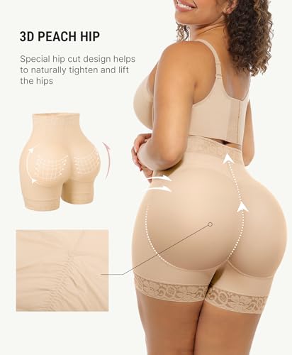 Image of FeelinGirl Tummy Control Shapewear Butt Lifting Faja Shorts Body Shaper