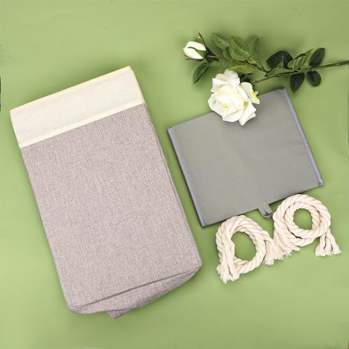 Treppenkorb, 41 x 26 x 41 cm Multifunktionaler Treppenkorb Organizer Halter Aufbewahrungsbehälter mit Seilgriffen Faltbarer Stufenkorb für das Heimbüro