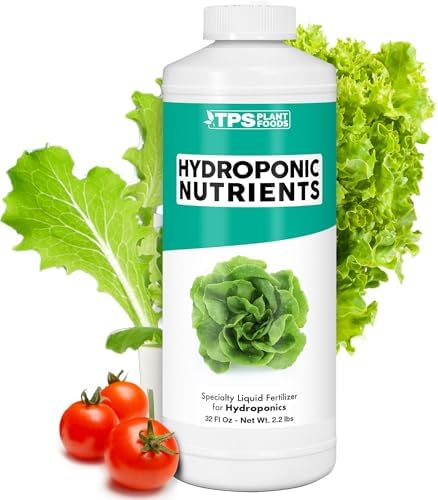 Hydroponic Nutrients Edible Plants, One Part Complete 2 Hydroponic Nutrients for Edible Plants, One Part Complete Liquid Plant Food for Hydroponic Systems, 32 oz (1 Quart)