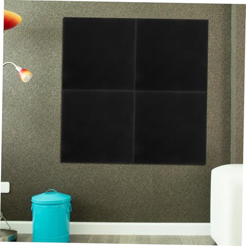 12 paneles acústicos auto-adhesivos para aislamiento de sonido, reducción de ruido, paneles de espuma para decoración de paredes, estudio en casa miniatura 4