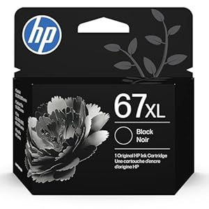 HP Cartucho de tinta negro de alto rendimiento 67XL para impresoras HP | Funciona con la serie de impresoras: DeskJet 1255, 2700, 4100, ENVY 6000, 6400 Series | Elegible para tinta instantánea |