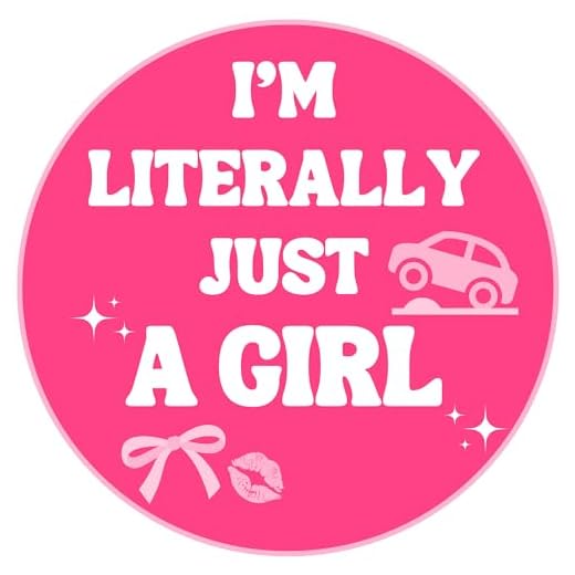 Decalque magnético I'm Just a Girl, decoração engraçada para carro, armário e geladeira, 14 cm