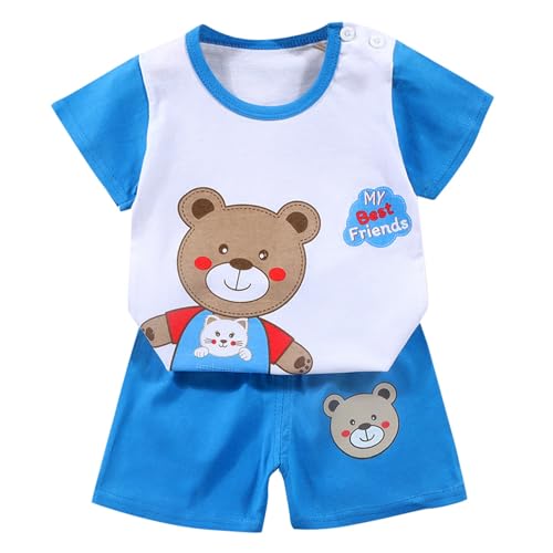 Ropa de bebé para niños,Pantalones Cortos Mono 2 Piezas Conjunto Niños Desgaste Verano camisa pequeña y niño camiseta con pantalones Pequeños 1-6 años#g