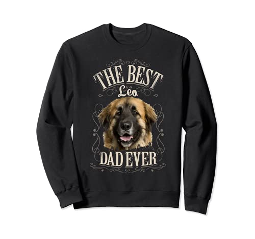 Best Leo Dad Ever Divertido Leonberger Perro Hombre Vintage Sudadera