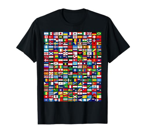 Banderas del mundo, banderas internacionales, banderas de país para niños Camiseta