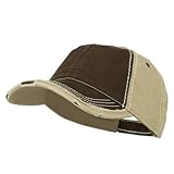 Vintage Washed Cotton Twill Frayed Bill Cap - Brown Khaki OSFM