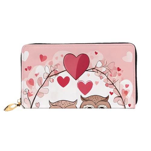 Cute Owls Long Leather Wallet,Large Capacity Soft Pu Leather Purse For Women With Multiple Card Slots Phone Pocket And Zipper Coin Purse Stylish Phone Card Holder Clutch