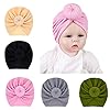 TSWRK 5 STKS Baby Meisjes Hoofdbanden Pasgeboren Baby Hoed Leuke Baby Hoofdwraps Haarband Meisje Zachte Tulband Knoop…