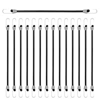 Spanngummi mit Haken, 15 Stück Robuste Gummispanner 28cm Vielseitig für Gepäck, Fracht und Mehr - Strapazierfähige Expander mit Haken für Transport, Camping & Haushalt