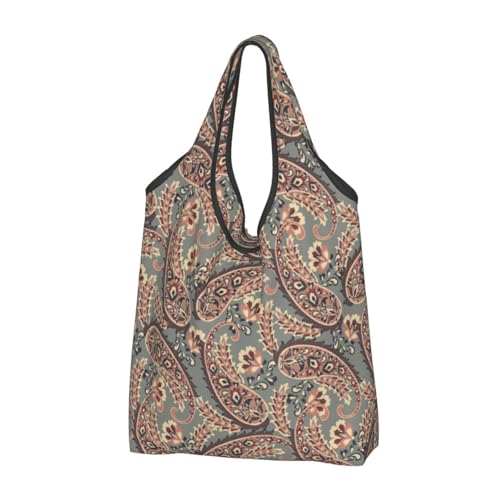 Sacs réutilisables avec poignées pour femme | Lot de 3 grands sacs fourre-tout cachemire