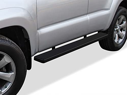 Estribos laterales APS acero inoxidable negro 6 pulgadas