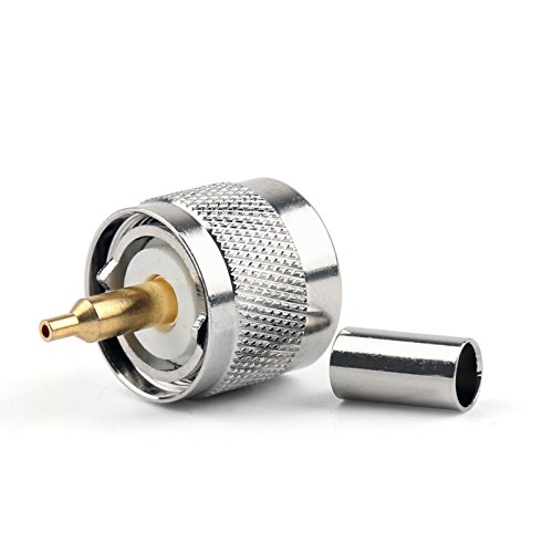 10 Piezas Conector UHF Macho PL259 Para Cable RG58 RG142 LMR195 miniatura 2