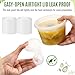 Acellegic 100 Pack Deli Container Lids Clear Plastic Reusable Lids for 8, 16, 32oz Deli Container Soup, Freezer, Microwave, Dishwasher Safe, Not Include Cups