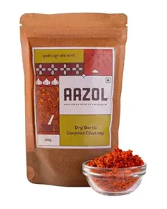 Aazol Dry Garlic Coconut Chutney: Vada Pav Masala - 200g | Authentic & Spicy | Ideal with Idli, Dosa & Fried Snacks | Ready to Eat