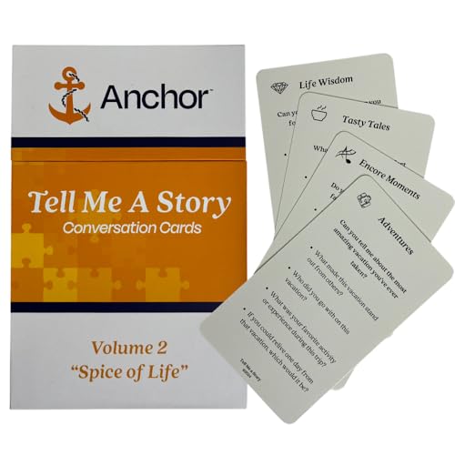 Anchor Puzzles Conversation Starter Cards - Fun Prompts for Families, Friends, Seniors & Couples - Family Conversation Cards & Card Game for Couples (Volume 2)