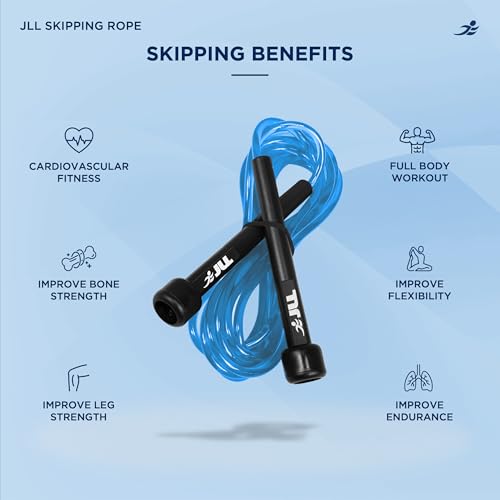 JLL Skipping Rope for Adults & Kids, Adjustable Jump Rope, 3m / 10ft Boxing Speed Rope for Gym Workout - Image 5