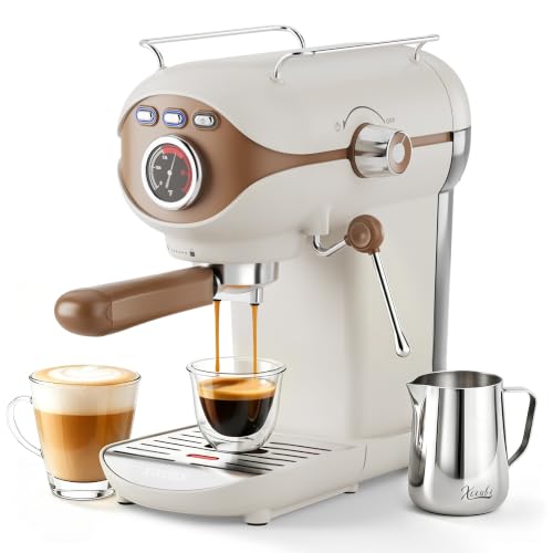 XIXUBX Espresso Machine, 20Bar Compact Espresso Maker with Milk...
