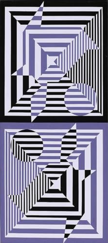 Affiche Victor Vasarely Untitled toile abstraite pop 50x100cm