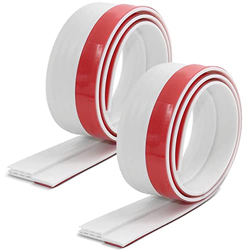 2 Pack Door Draft Stopper for Exterior or Interior Doors, DBS002 Door Weather Stripping with 3mm Thick Strong Adhesive Waterproof Soundproof Door Bottom Seal (White) (B099R6W383) Amazon Price History, Amazon Price Tracker