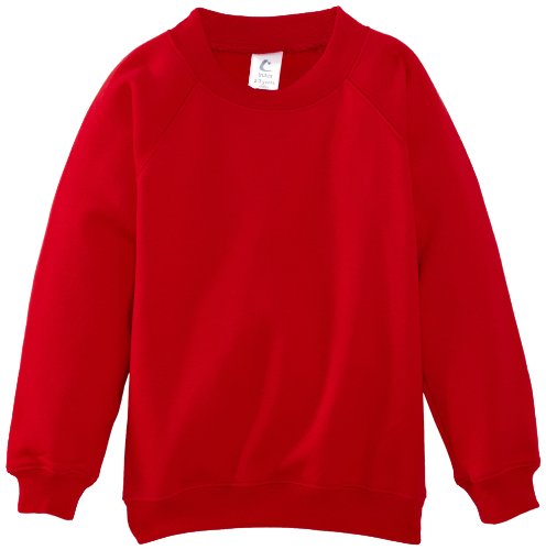 Trutex Limited 260G Crew Neck, Sudadera para Niños, Rojo (Scarlett), 7-8 años (Talla del fabricante: 23-25 Pecho)