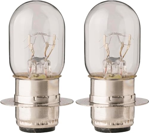 Flosser Incandescent P15d-25-1 25/25W 1251 P15d M5 T19 PX15d H6M HM201 HM202 Headlight Bulbs Replacement Scooter ATV UTV (Pack of 2) Made in Germany