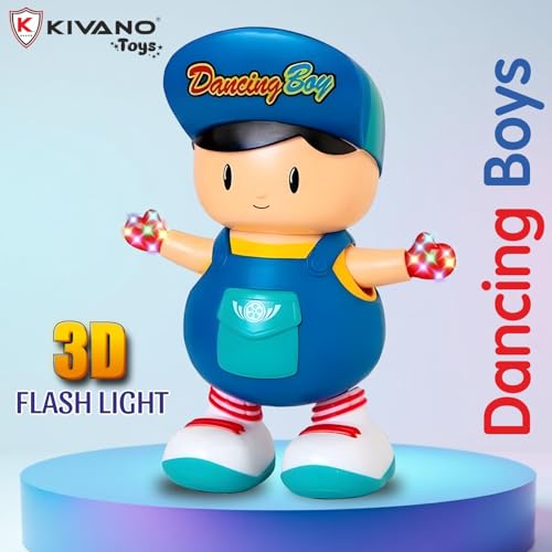 Image of Toys Dancing Boy Musical Toy for Kids with 3D Flashing Lights, Music, 360-degree Dance Moves, Educational Toy, Battery Operated, Ages 3+ - Multicolor