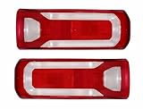 2 x Rücklichtglas Rückleuchtenglas Lichtscheibe Glas Rückleuchten Heckleuchten für Mercedes Actros MP5 LKW Anhänger E-MARK Rot Weiß