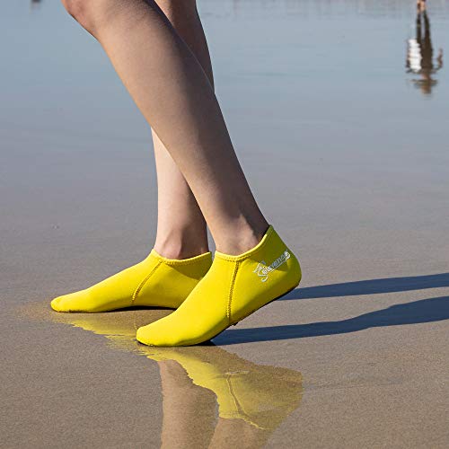Seavenger Zephyr 3Mm Neoprene Socks | Wetsuit Booties For Scuba Diving, Snorkeling, Swimming (Yellow, X-Large) #TOP4