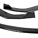 HYPERSPEED Front Bumper Spoiler Lip 3PCS ABS TS-Style Fit for 2019 2020 2021 2022 Toyota Corolla SE Hatchback, Car Mods Accessories Replacement Assembly, Air Chin Body Kit Splitter (Painted Black)