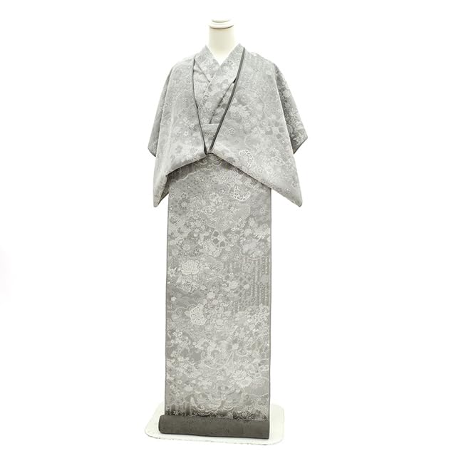 Amazon.co.jp: 小紋 山岡古都 着尺 反物 着物 最高級 染織美術品 薬墨  