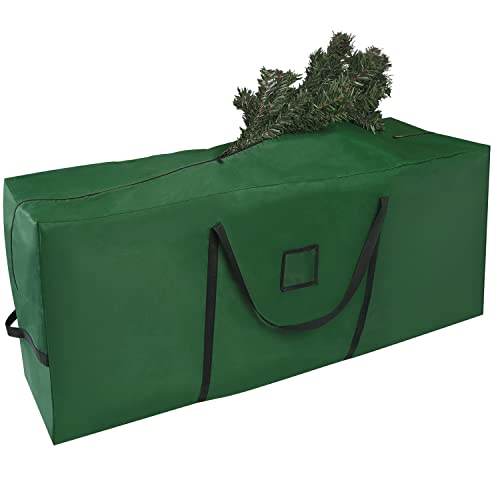 Artmag Christmas Tree Storage Bag Fits Up To 7.5 Ft Artificial Trees, Waterproof Heavy Duty 600D Oxford Xmas Holiday Tree Bag With Dual Zipper & Durable Handles 50"L X 20"H X 15"W (Green) #TOP12