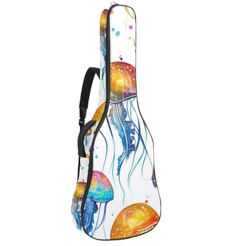 Étui guitare acoustique étanche en tissu Oxford avec 2 poches de rangement