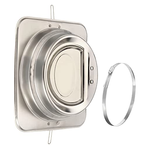 PATIKIL 7" to 6" Backdraft Damper with Ducting Hose Clamp