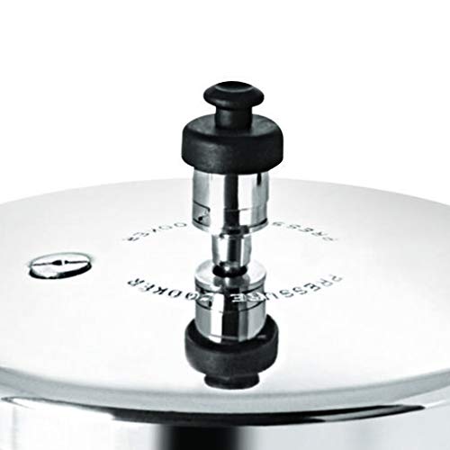Image of Kanchan Classic Aluminium Pressure Cooker with Outer Lid - 5 Litres | Sturdy & Lightweight with Safety Valve | Safe & Energy-Efficient | Suitable For Gas Stove | ISI Certified | 5-Year Warranty