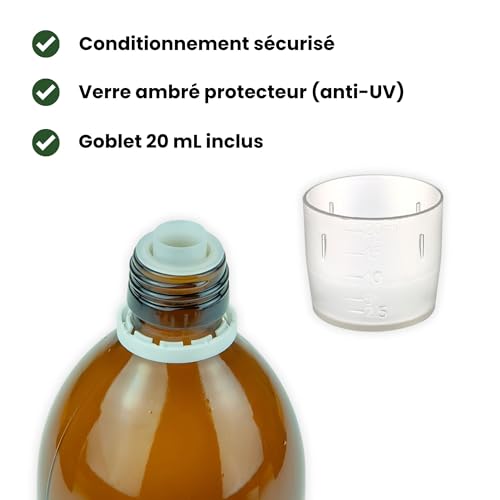 DMSO 99,9% pur en flacon de 500 mL de diméthylsulfoxyde liquide