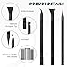 BOHUIZ Plastic Scrapers Tool, 12 PCS Multi-purpose Non-Scratch Carbon Fiber Plastic Scraper Small Crevice Cleaning Tool for Car Cleaning Supplies Kitchen Crevices (Black)