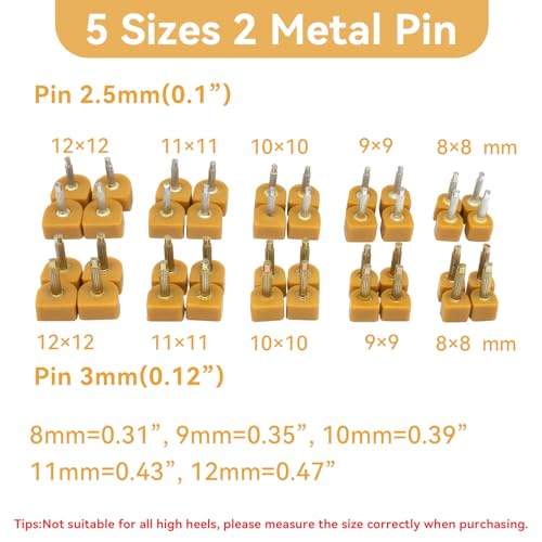 Image of MHBH High Heel Replacement Tips, Shoe Heel Repair - 20 Pairs of Heel Caps Shoe Heel Repair Kit for Women's Shoes, 5 sizes