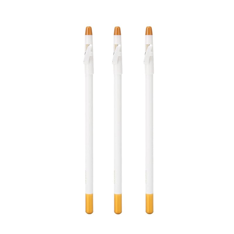 Lápis para barba Brrnoo branco com apontador, pacote com 3