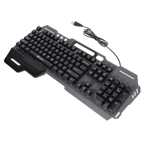 VILLCASE Clavier Touches Ergonomique avec Rétroéclairage LED Repose-Poignets Amovible pour Jeu et Travail