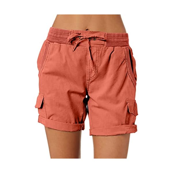 Dokotoo Womens Relaxed Fit High Waist Casual Pocketed 2023 Hiking Outdoor Summer Shorts S-XL