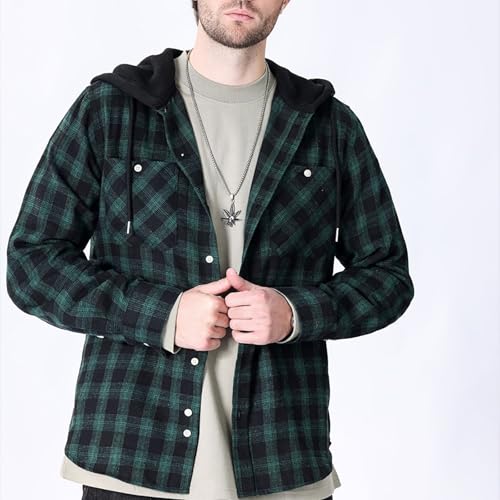 Camisa chaqueta de hombre manga larga con capucha miniatura 2
