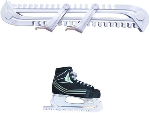 1 Paar Kufenschoner Schlittschuhe,Schoner für Schlittschuhkufen,Verstellbarer Schlittschuh Schutz,Schlittschuhe Schoner für Alle Größen Geeignet (Weiß)