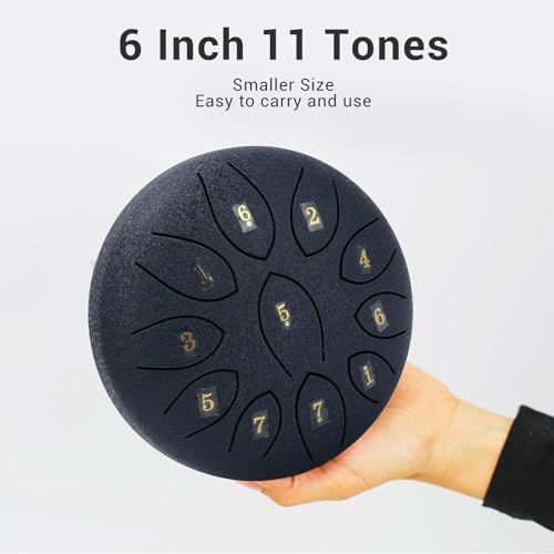 Batería de lengua de acero carbono 6 pulgadas 11 tonos azul miniatura 5