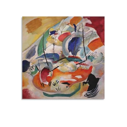 Impression sur toile Kandinsky Improv 31 avec cadre 40x40 cm pour salon
