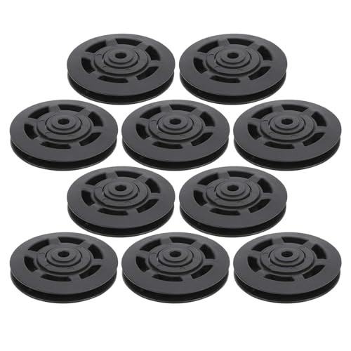 Cunyuer 10Pcs 95mm Universal Nylon Bearing Pulley Wheel, Replacement Gym Fitness Equipment