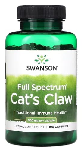 Swanson - Cat's Claw 500mg | Traditional Amazonian Bark for Immune & Joint Support | 100 Capsules