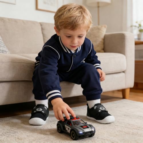 Image of FEETCITY Baby Walking Shoes Wide Baby Shoes Boys Girls Infant Sneakers Crib Shoes Breathable Toddler Barefoot Shoes Slip On Shoes