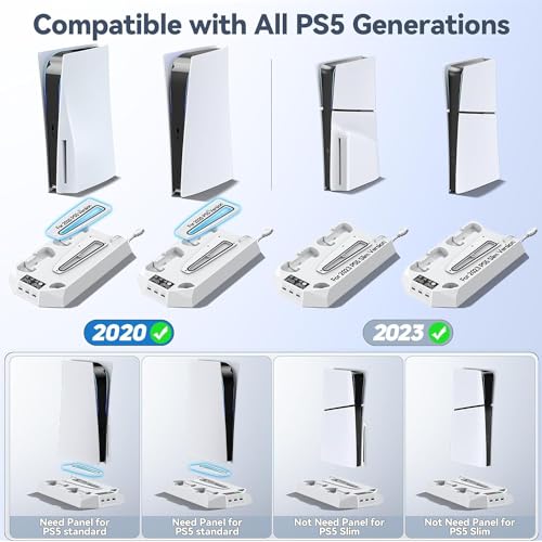 Suporte de resfriamento de console PS5 Slim DE/UHD base de ventilador multifuncional dois em um