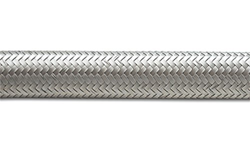 Vibrant Performance 11925 Stainless Steel Braided Flex Hose (10ft Roll of ; AN Size: -20; Hose ID 1.12")