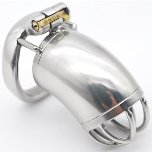Hdynasty Jaula de Sentadillas de Acero Inoxidable Curvado con Anillo a Presión Versión Larga para Hombres (45mm)